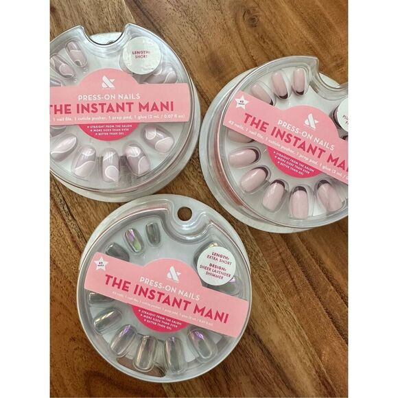 Olive & June The Instant Mani 3 Pack of Press on Nails New Short and Extra Short - Picture 1 of 3